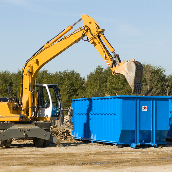 are there any restrictions on where a residential dumpster can be placed in Reid Hope King Texas